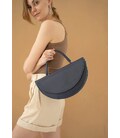 Жіноча шкіряна сумка Сhris maxi темно-синя картинка, зображення, фото