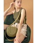 Женская кожаная сумка Mandy оливковая картинка, изображение, фото