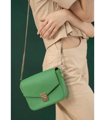 Женская кожаная сумочка Yoko зеленая картинка, изображение, фото