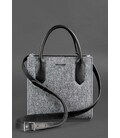 Фетрова жіноча сумка-кроссбоді Blackwood з шкіряними чорними вставками картинка, зображення, фото