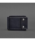 Чоловіче шкіряне портмоне 10.0 затиск для грошей темно-синій картинка, зображення, фото