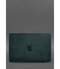 Кожаный чехол для MacBook 14 дюйм Зеленый Crazy Horse картинка, изображение, фото