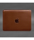 Шкіряний чохол для MacBook 14 дюйм Світло-коричневий Crazy Horse картинка, зображення, фото