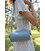 Кожаная сумка поясная-кроссбоди Cylinder голубая картинка, изображение, фото