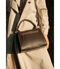 Женская кожаная сумка Ester темно-коричневая краст картинка, изображение, фото