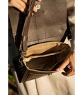 Жіноча шкіряна сумка Ester темно-коричнева краст картинка, зображення, фото