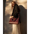 Жіноча шкіряна сумка Fancy бордова краст картинка, зображення, фото