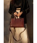 Жіноча шкіряна сумка Fancy бордова краст картинка, зображення, фото
