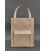 Кожаная женская сумка шоппер Бэтси с карманом светло-бежевая Краст картинка, изображение, фото