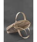 Шкіряна жіноча сумка шоппер D.D. світло-бежева краст картинка, зображення, фото