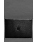Кожаный чехол-конверт на магнитах для MacBook 15-16 дюйм Черный картинка, изображение, фото