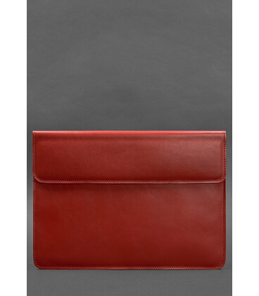 Кожаный чехол-конверт на магнитах для MacBook 15-16 дюйм Красный картинка, изображение, фото