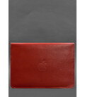 Кожаный чехол-конверт на магнитах для MacBook 15-16 дюйм Красный картинка, изображение, фото
