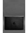 Кожаный чехол-конверт на магнитах для MacBook 13 Черный картинка, изображение, фото