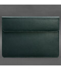 Шкіряний чохол-конверт на магнітах для MacBook 15 дюйм Зелений картинка, зображення, фото
