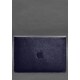 Шкіряний чохол-конверт на магнітах для MacBook 15 дюйм Темно-синій картинка, зображення, фото