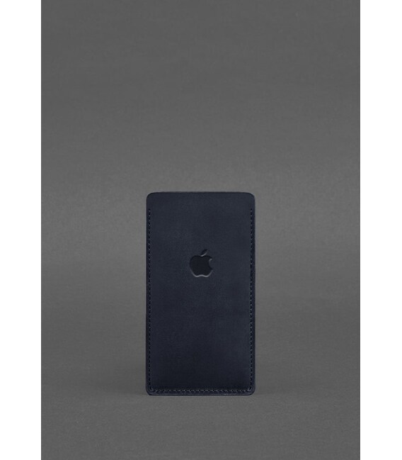 Кожаный чехол для iPhone 12 Синий Crazy Horse фото, картинка, изображение