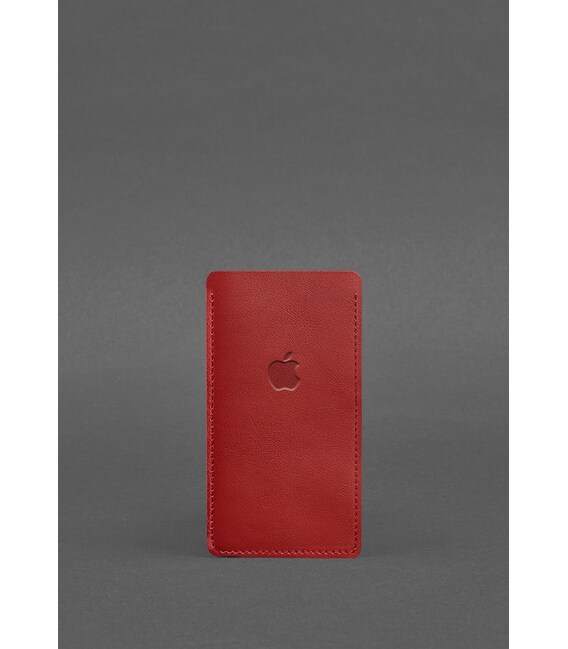 Шкіряний чохол для iPhone 12 Червоний картинка, зображення, фото