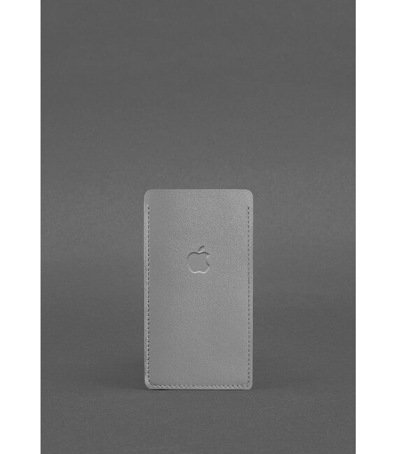 Шкіряний чохол для iPhone 12 Сірий картинка, зображення, фото