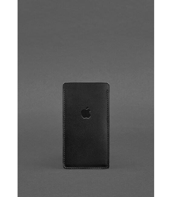 Кожаный чехол для iPhone 13 Черный Краст фото, картинка, изображение