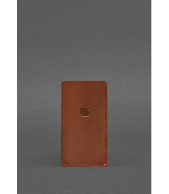 Кожаный чехол для iPhone 13 Светло-коричневый Crazy Horse фото, картинка, изображение