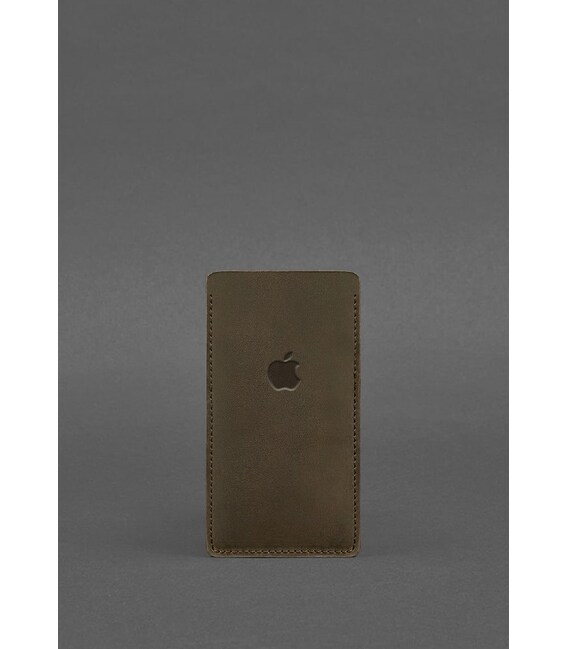 Кожаный чехол для iPhone 13 Темно-коричневый Crazy Horse фото, картинка, изображение
