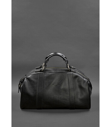 Шкіряна дорожня сумка Люкс Чорна картинка, зображення, фото