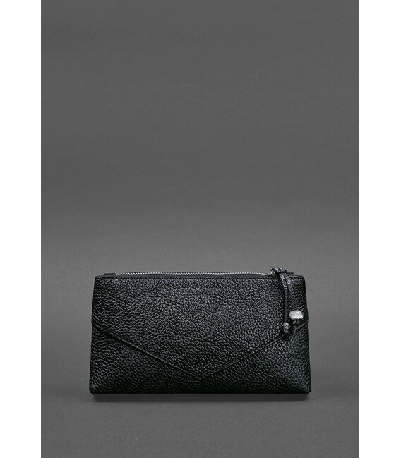 Кожаная женская косметичка 1.0 Темно-синяя фото, картинка, изображение