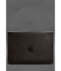 Кожаный чехол-конверт на магнитах для MacBook 15-16 дюйм Темно-коричневый картинка, изображение, фото