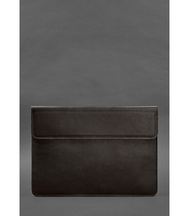 Кожаный чехол-конверт на магнитах для MacBook 13 Темно-коричневый картинка, изображение, фото