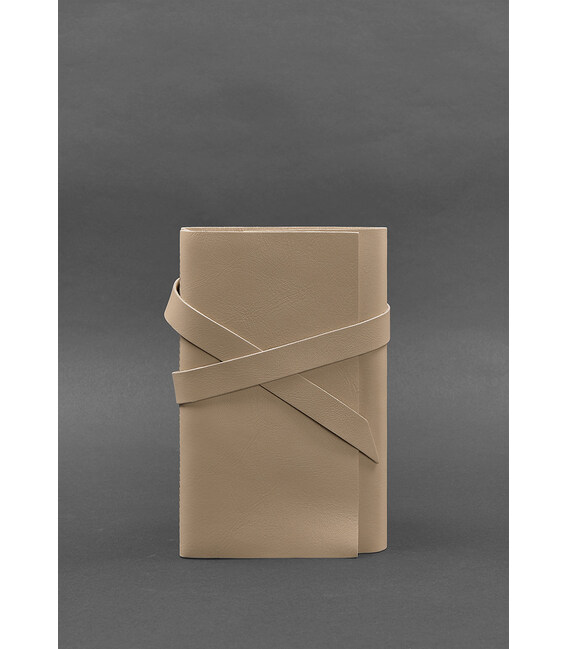 Женский кожаный блокнот (Софт-бук) 1.0 Светло-бежевый фото, картинка, изображение