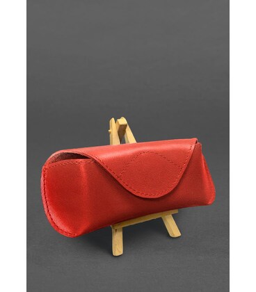Кожаный чехол для очков с клапаном на магните Красный Краст картинка, изображение, фото
