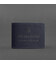 Шкіряна обкладинка для посвідчення учасника бойових дій (УБД) темно-синя картинка, зображення, фото