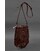 Кожаная женская сумка с бахромой мини-кроссбоди Fleco бордовая картинка, изображение, фото