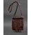 Кожаная женская сумка с бахромой мини-кроссбоди Fleco бордовая картинка, изображение, фото