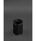 Стакан для ручек в кожаном чехле черный краст картинка, изображение, фото