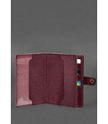 Шкіряна обкладинка-портмоне для військового квитка 15.0 бордова Crazy Horse картинка, зображення, фото