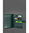 Шкіряна обкладинка-портмоне для військового квитка 15.0 зелена картинка, зображення, фото