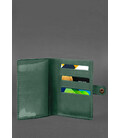 Шкіряна обкладинка-портмоне для військового квитка 15.0 зелена Crazy Horse картинка, зображення, фото