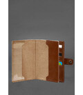 Шкіряна обкладинка-портмоне для військового квитка 15.0 світло-коричнева картинка, зображення, фото