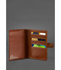 Шкіряна обкладинка-портмоне для військового квитка 15.0 світло-коричнева картинка, зображення, фото