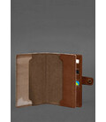 Шкіряна обкладинка-портмоне для військового квитка 15.0 світло-коричнева Crazy Horse картинка, зображення, фото