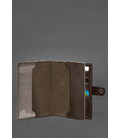 Кожаная обложка-портмоне для военного билета 15.0 темно-коричневый Crazy Horse картинка, изображение, фото