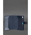 Шкіряна обкладинка-портмоне для військового квитка 15.0 темно-синя картинка, зображення, фото