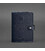 Кожаная обложка-портмоне для военного билета 15.0 темно-синяя картинка, изображение, фото