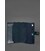 Кожаная обложка-портмоне для военного билета 15.0 темно-синяя Crazy Horse картинка, изображение, фото