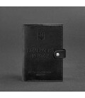 Шкіряна обкладинка-портмоне для військового квитка 15.0 чорна Crazy Horse картинка, зображення, фото