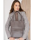 Кожаная женская сумка шоппер Бэтси с карманом темно-бежевая Краст картинка, изображение, фото