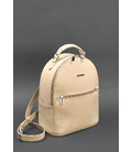 Шкіряний жіночий міні-рюкзак Kylie Світло-бежевий краст картинка, зображення, фото