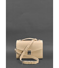 Женская кожаная сумка-кроссбоди Lola светло-бежевая картинка, изображение, фото
